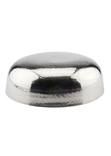 EMBASSY STAINLESS STEEL HAMMERED TASLA/KADHAI (WITHOUT HANDLE), 2500 ML (SIZE 12)