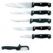 PRESTIGE 5PC TRU-EDGE KITCHEN KNIFE SET WITH WOODEN BLOCK (FREE PEELER)