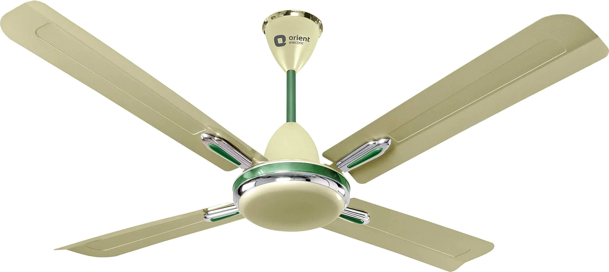 ORIENT ELECTRIC QUADRO ORNAMENTAL 1200MM CEILING FAN (SEA GREEN/OYESTER GREEN) – Style 2