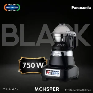 PANASONIC MONSTER MIXER GRINDER 750 WATTS, 4 JARS, MX-AE475 - BLACK