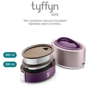 TyffynLyte - 600 ml - Purple + BentoBag Mini Zesty Orange