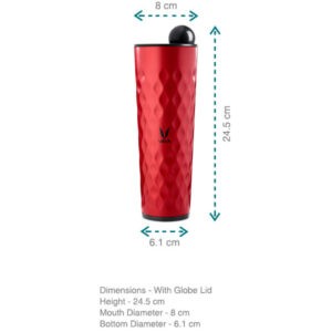 Vaya Drynk - 600 ml - Red - with Globe Lid