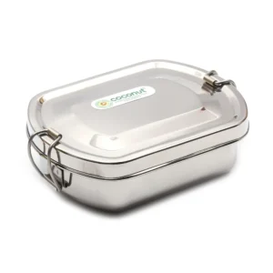 Coconut Stainless Steel Rectangle Box - Food Grade, Strong, Heavy Gauge, Sturdy, Long Lasting, Mirror Finish, Tiffin Box / Lunch Box / Fridge Box / Dibba / Boxes / Multipurpose Box, Model - S45 Happy meal Capsule size: Big