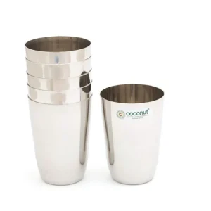 Coconut Water Glass B26 (Set of 3or 6)(Capacity 250ML Each Glass)(Stainless Steel, Food Grade) Pack of 6
