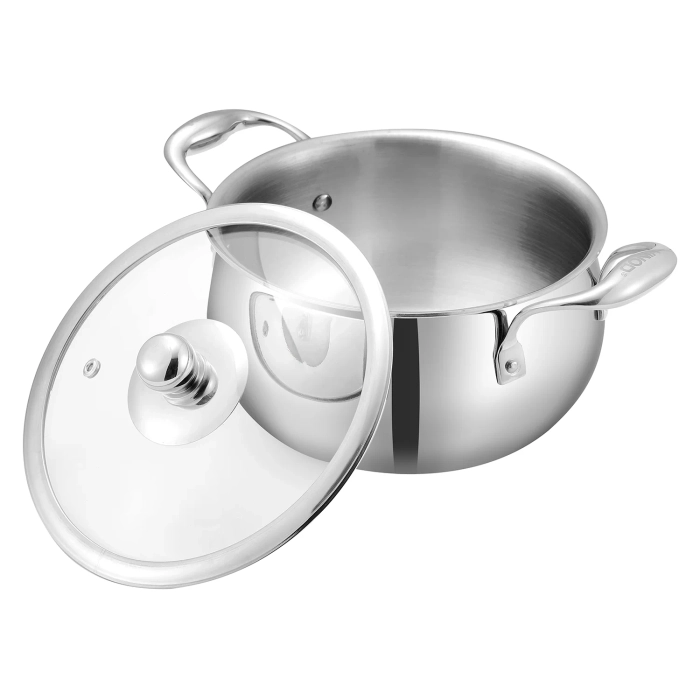 Vinod Platinum Medium Belly Casserole ( Induction Friendly ) 18 Cm | 2.5 Ltr