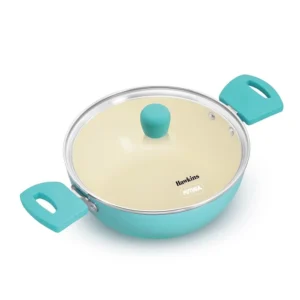 Hawkins Cook n Serve Casserole, Aqua Casserole with Glass Lid, Aqua Blue 20 Cm | 2 Ltr