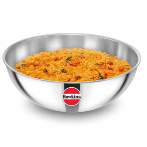 Hawkins Metro Kadhai, Triply Stainless Steel Induction Tasla, Silver Size 1.5 Ltr