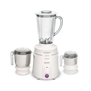 Sujata Supermix 900 Watts Mixer Grinder with 3 Versatile Jars | 22000 RPM | 90 Minutes Continuous Operation - White