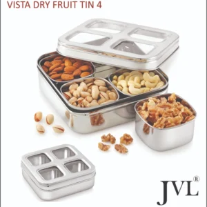 JVL Vista Dry Fruit Tin size 4 Compartments | VD-4