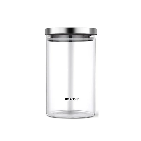 Borosil Classic Glass Jar Air Tight Storage Container |900 ml|