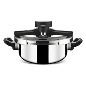 Stahl Triply Stainless Steel Versatil Cooker with Steel and Glass Lid, 3 Litres