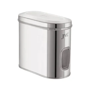 JVL Stainless Steel Kitchen Galaxy Window Storage Canister – Capsule Shape - 1250 ML (GW0)