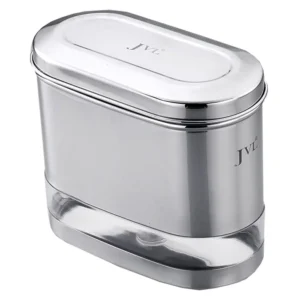 JVL Stainless Steel Capsule Shape Galaxy Clear Canister with Airtight Lid for Dry Storage - GC3 - 3500 ML