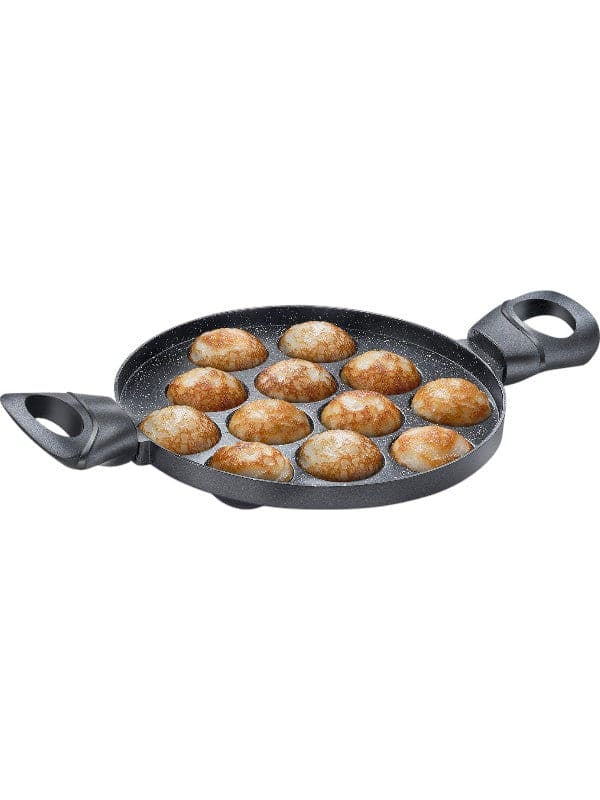 Eleenova Aspire Non-Stick Appapatra 12 Pit Induction Compatible Cookware