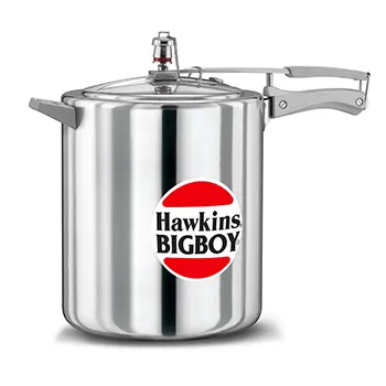 Hawkins Bigboy Aluminum Pressure Cooker - Durable, Large Capacity for Restaurants and Catering - 14 Litres (BB14)
