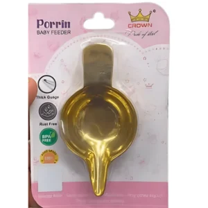 Fawn Brass Porringer Baby Feeder - Thick Gauge, Food Grade, BPA-Free - Big (4.2 cm diameter x 9cm Length)
