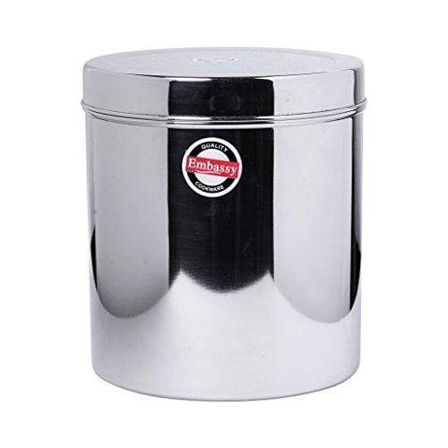Embassy Stainless Steel Deep Dabba/Canister - Pack of 1 (6000 ml; Size 18, Jumbo)