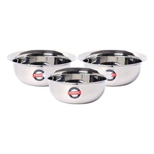 Embassy Stainless Steel Eco Bowl, Pack of 3, Size 00, 250 ml/Bowl