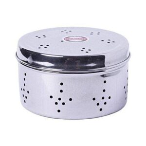Embassy Stainless Steel Hole Puri Box/Container, Size 7, 550 ml, Pack of 1