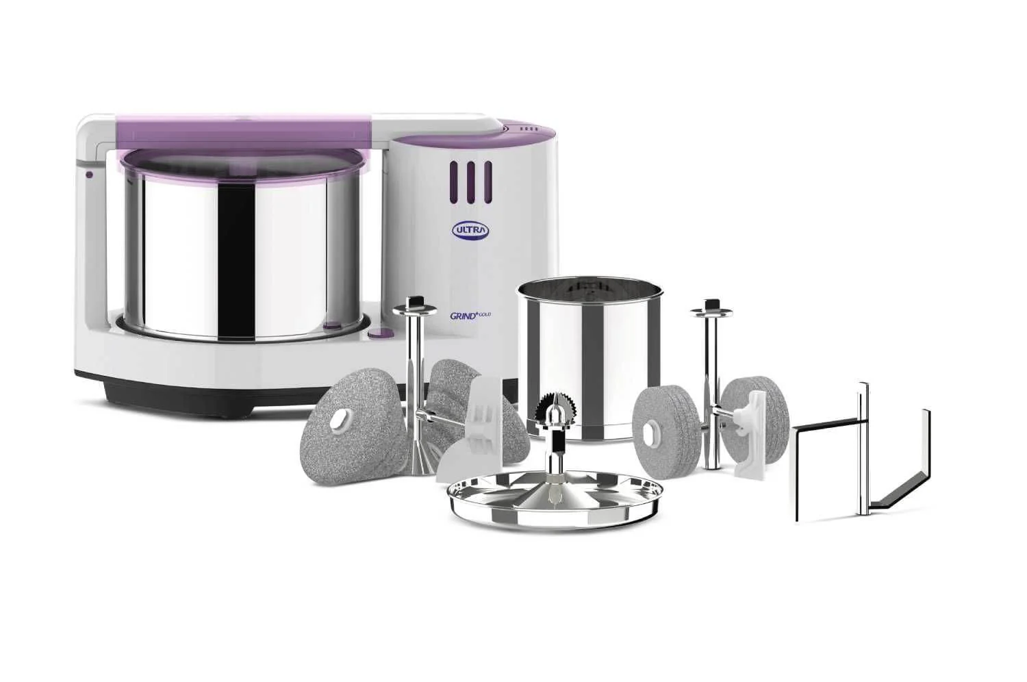 Ultra Grind+ Gold Celebration Pack – 2L Wet Grinder with Spice Drum, Atta Kneader & Coconut Scraper