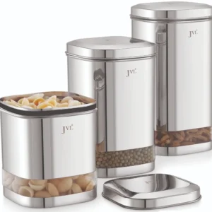 JVL Flossy Clear Storage Canister - Airtight, Transparent, Durable (For Dry Storage) - FCB1 - 2500 ML