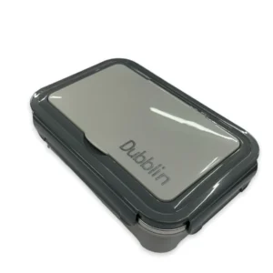 Dubblin Buffet Stainless Steel Lunch Box clip type with inner container - Grey