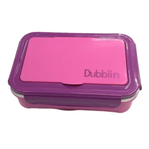 Dubblin Buffet Stainless Steel Lunch Box clip type with inner container - Purple