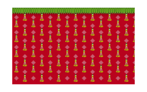 Backdrop-Red Rangoli Print