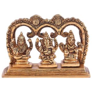 Brass Laxmi Ganesh Saraswathi Darbar