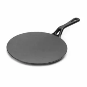 Prestige Cast Iron Concave Tawa, 250 mm | Black |