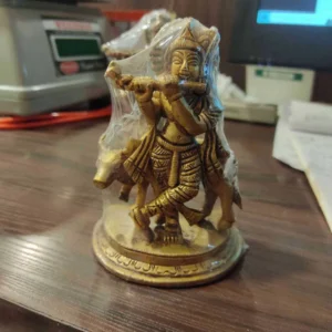 Brass Cow Krishna Medium