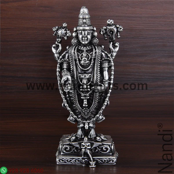 Antiq German Silver Tirupati Balaji 6inch