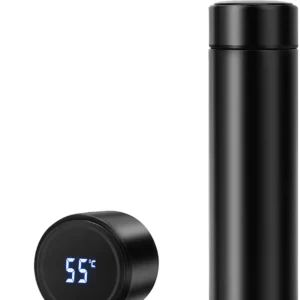 Smart LED Display Temperature Bottle | Stainless Steel | Leakproof | 500ml - Pack of 1