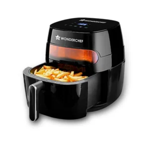 Wonderchef Swift Digital Air Fryer 6L with Window - 1350W, Digital Touch Panel, 7 Pre-set Functions (Black)