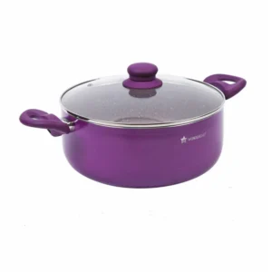 Royal Velvet Non-stick Casserole with Lid | Purple | Size: 2.5L/20cm