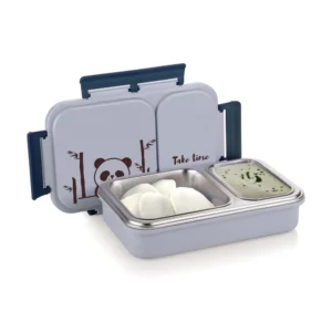 Stainless Steel Legacy 2 Insulated Lunch Box with Two Compartment Bpa Free, Food Grade Ideal for School, Picnic, Office & Outdoor - 600Ml Grey