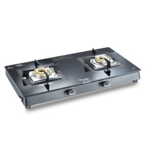 Prestige Vectra 2 Burner Glasstop Gas Stove | Toughened Glass | 10 Year Glass warranty