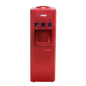 BLUESTAR Bottled Water Dispenser With Refrigerator Floor Standing Colour Maroon
