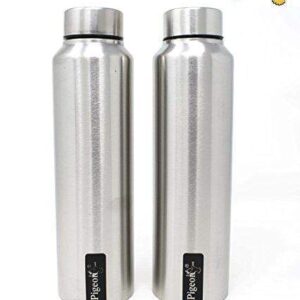 Pigeon Stainless Steel Fridge Water Bottle 1000Ml, 2Pc, Matt Finish