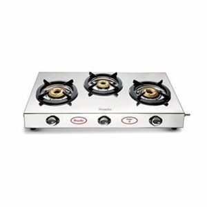Preethi Ember Stainless Steel 3-Burner Gas Stove