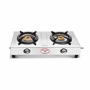 Preethi Fino Stainless Steel 2-Burner Gas Stove, 14-Pieces
