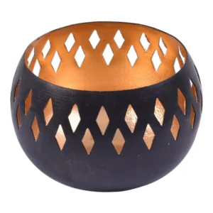 Diya/Candle votive Golden Black