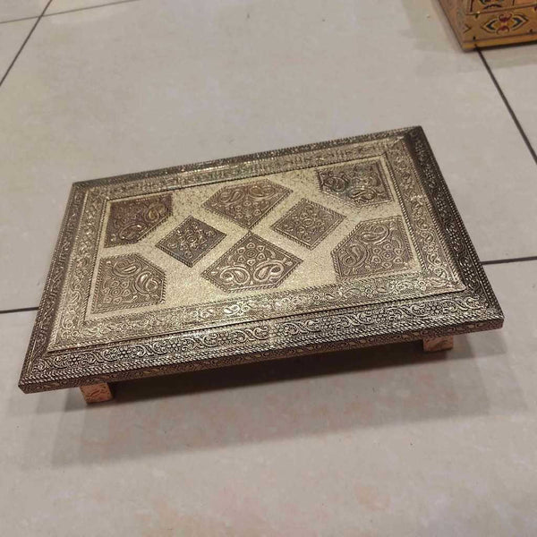 Pooja Stand 8X12 Golden Antiq