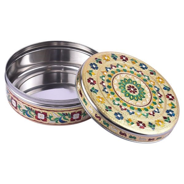 Minakari Rangoli Design Box 7" Inch