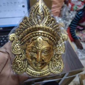METAL DURGA FACE GOLDEN ANTIQ
