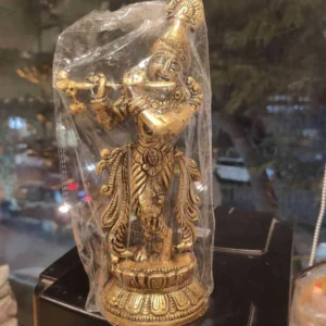 KRISHNA FLUTE STANDING GOLDEN ANTIQ