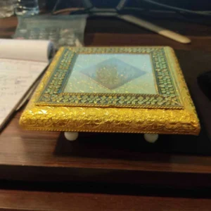 Pooja Peeta Golden Antiq 6x6
