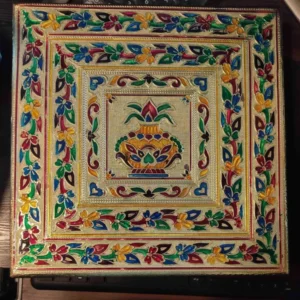 Minakari Kalash Pooja Peeta 12x12