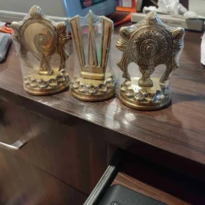 Brass Shanku Chakra Namam Big Set Of Three