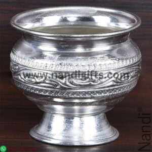 GS MATKA BOWL WITH STAND SMALL FINE CARVE